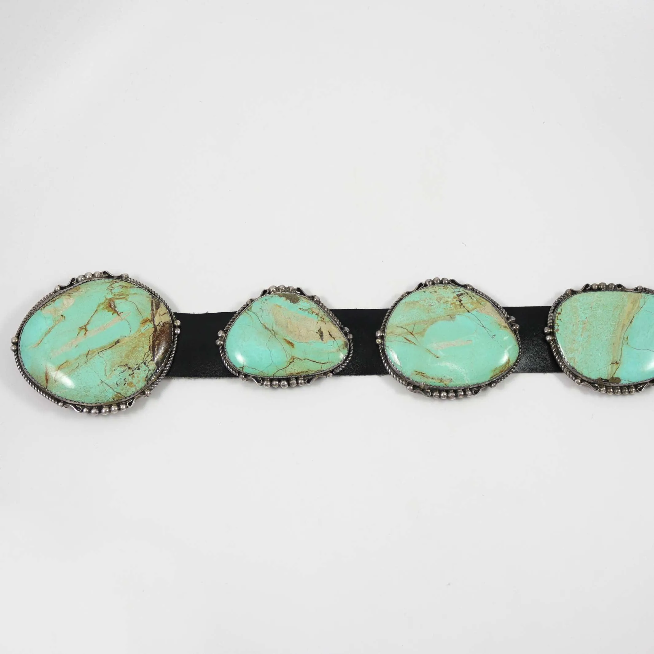 1980s Turquoise Concho Belt