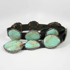 1980s Turquoise Concho Belt