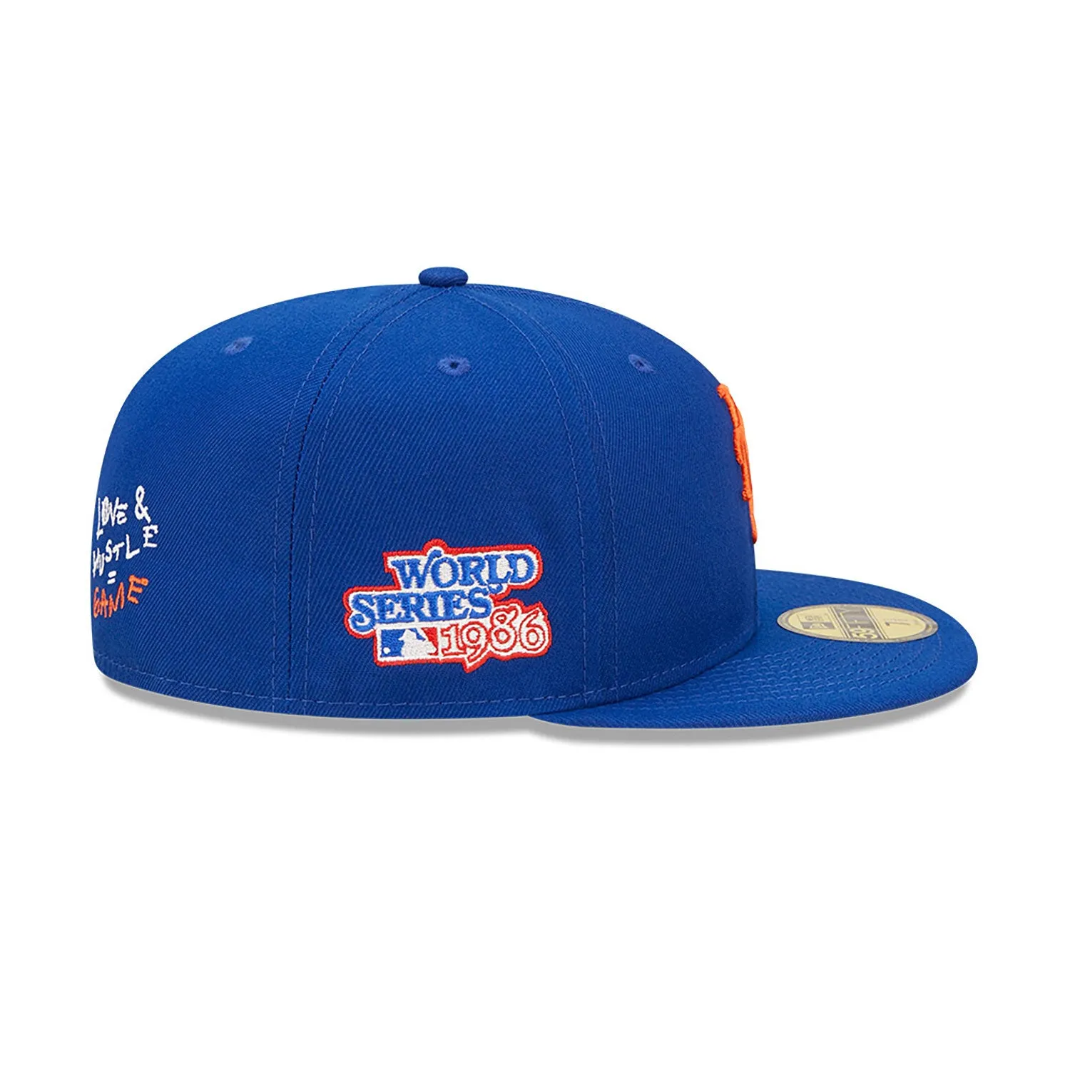 [60243672] New York Mets 86 WS Team Heart Blue 59FIFTY Mens Fitted Hat