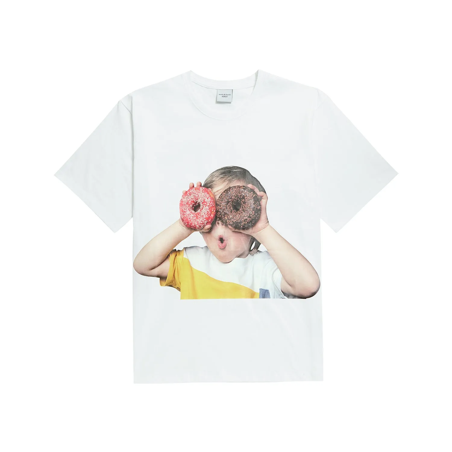 acmé de la vie (ADLV) Baby Face Short Sleeve T-Shirt White Donuts 1R