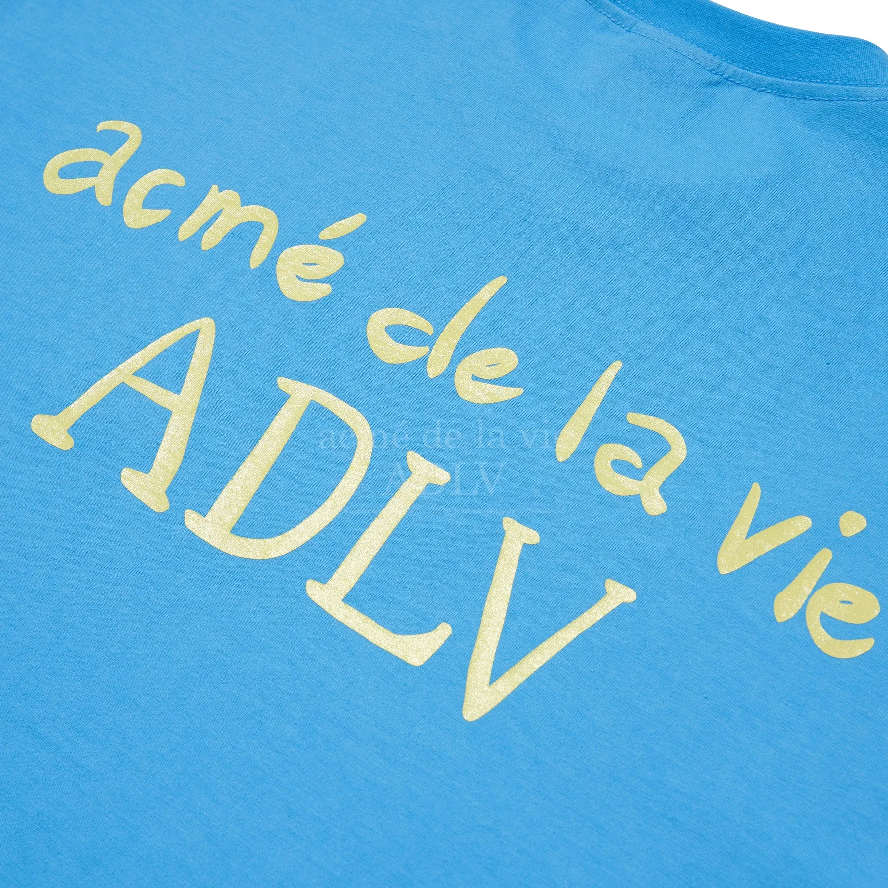 acmé de la vie (ADLV) Glossy Basic Logo Short Sleeve T-Shirt Blue