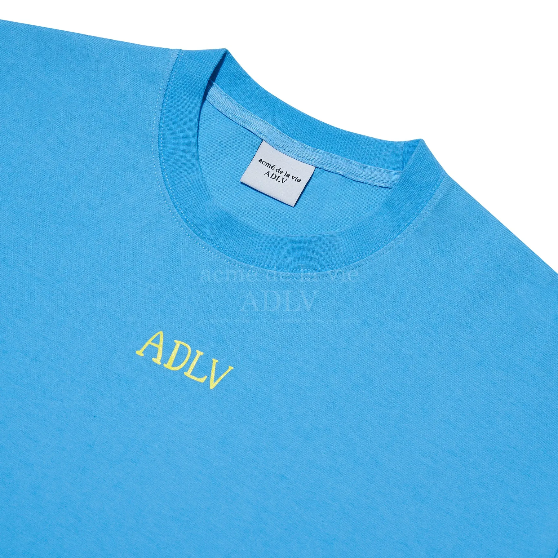 acmé de la vie (ADLV) Glossy Basic Logo Short Sleeve T-Shirt Blue