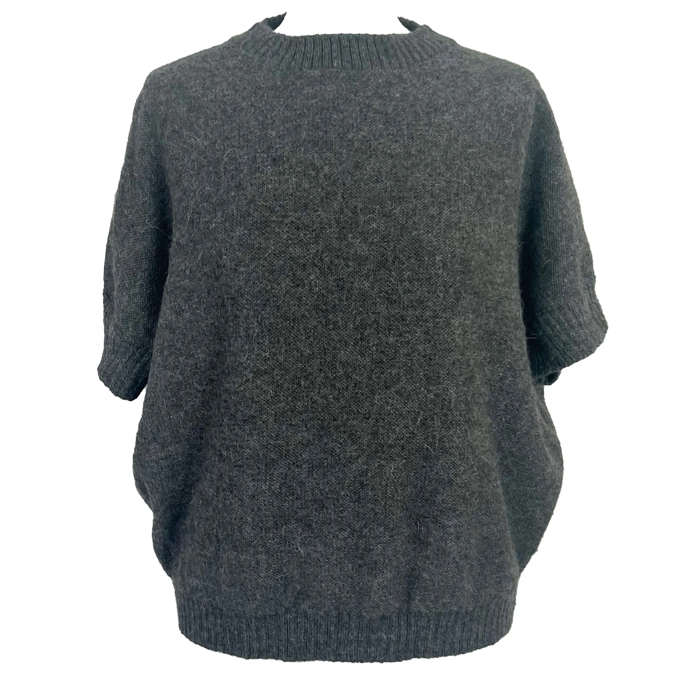 Aiayu Brand New 300 Grey Bolivian Baby Llama Wool Sweater M