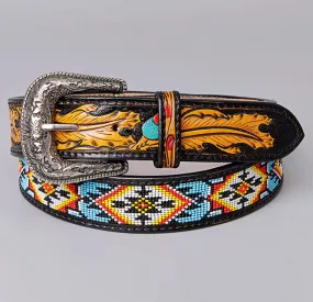 American Darling Tooled Leather Western Fashion Belt