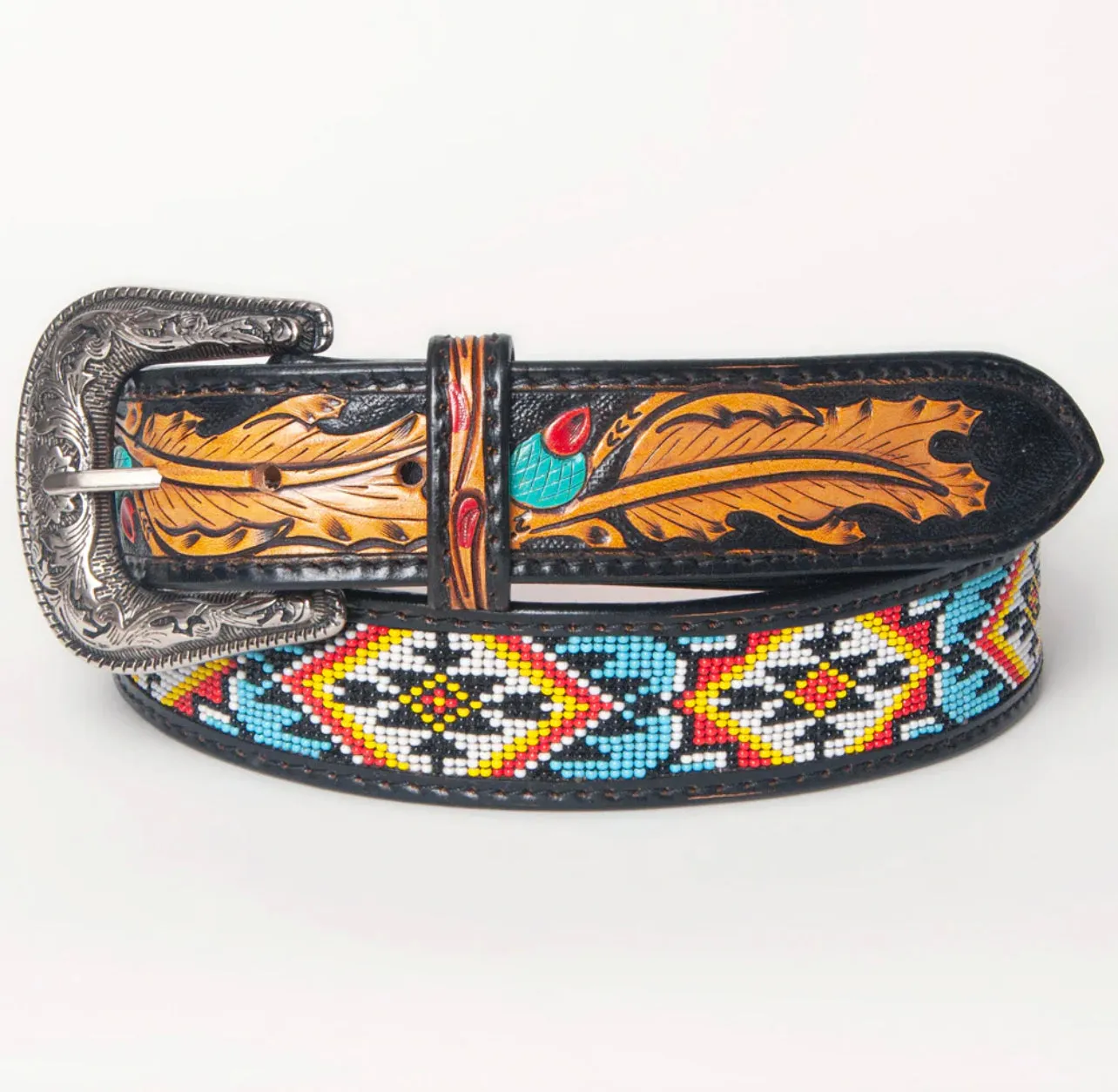 American Darling Tooled Leather Western Fashion Belt