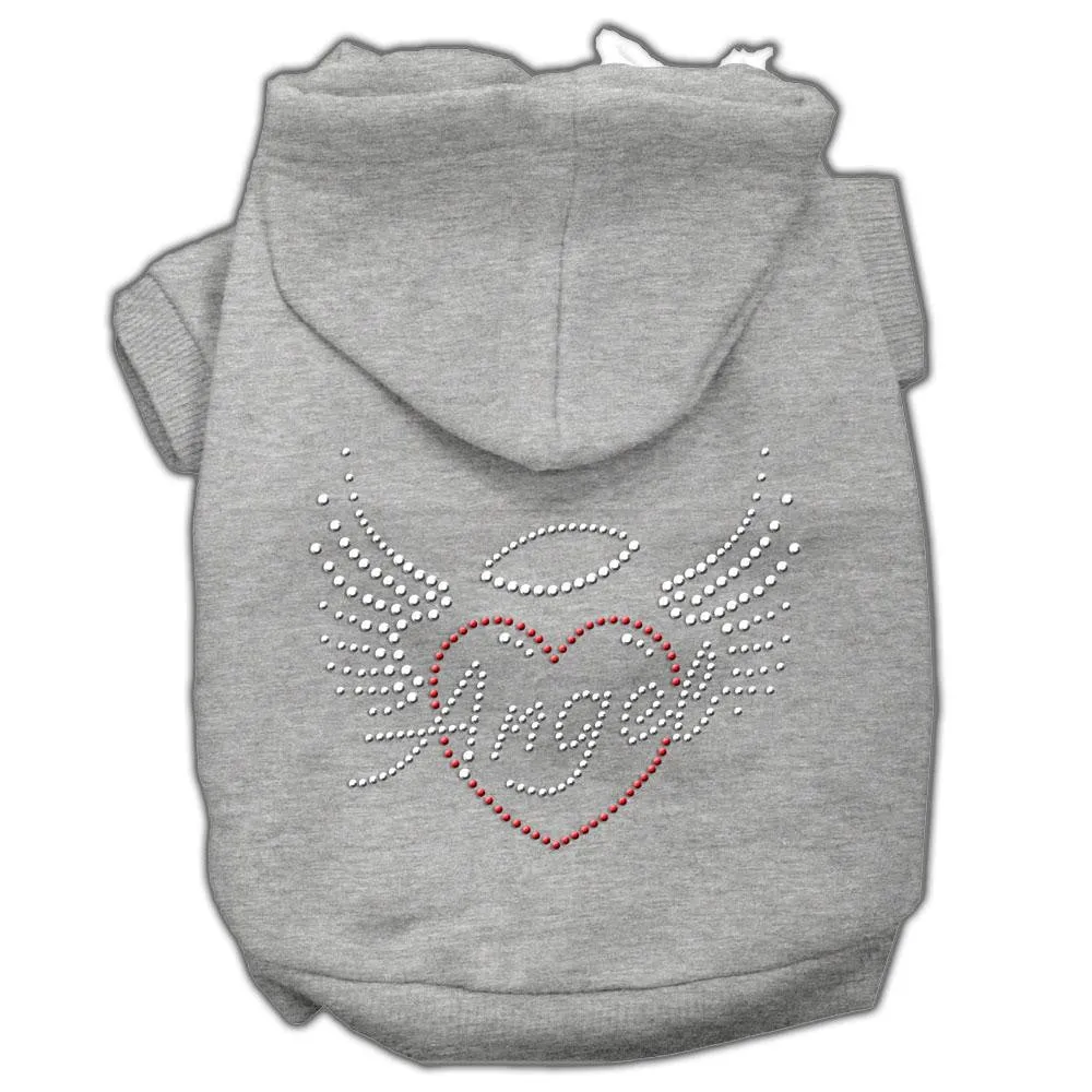 Angel Heart Rhinestone Hoodies Grey S (10)