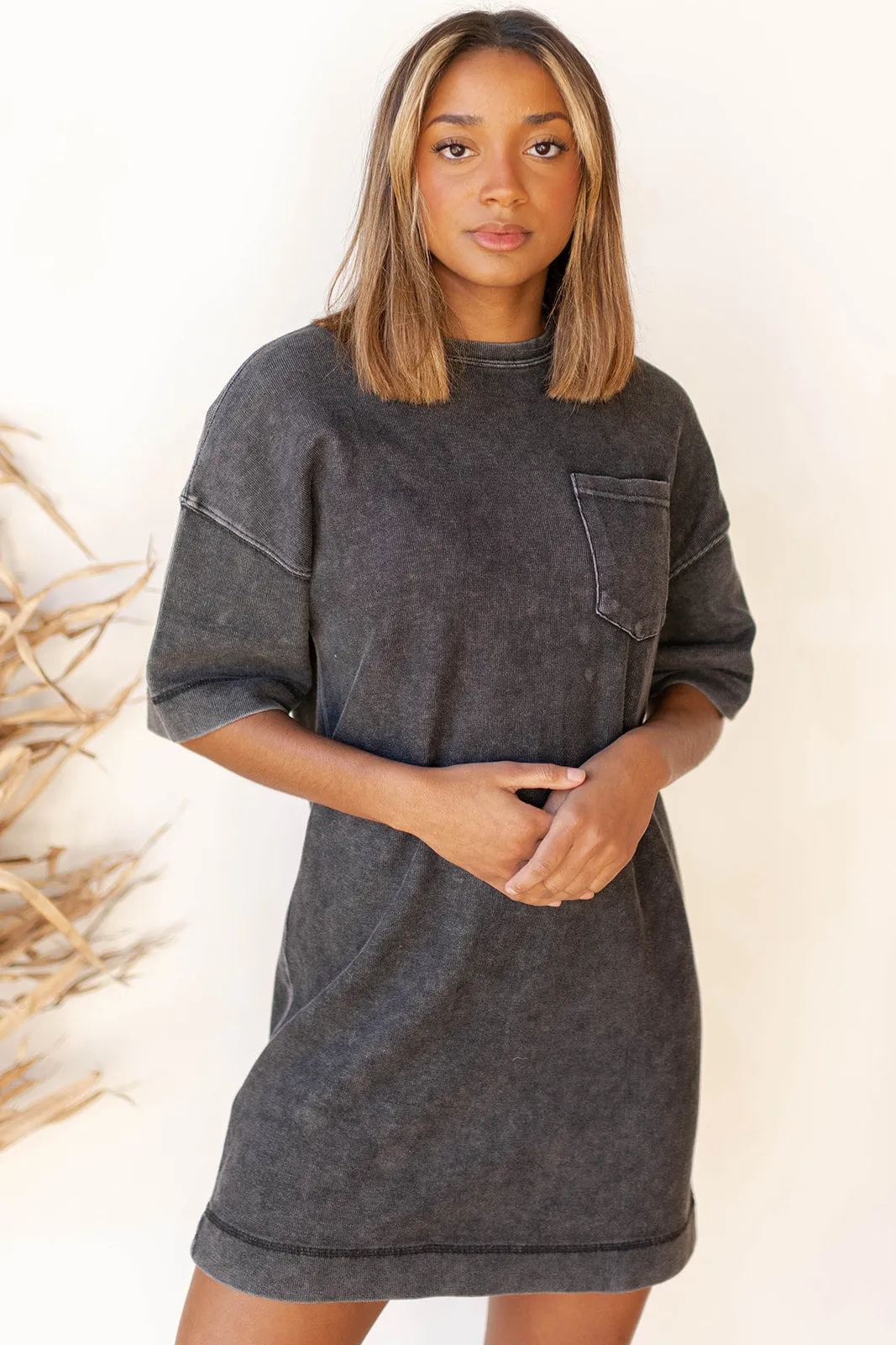 ashanti mineral wash t-shirt dress