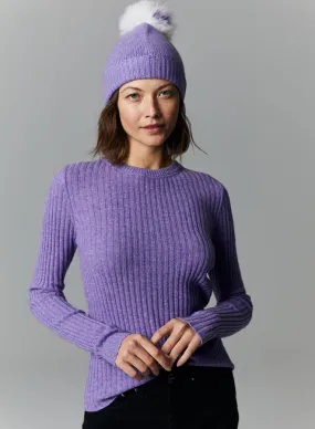 Autumn Cashmere - Rib Crew - Hyacinth