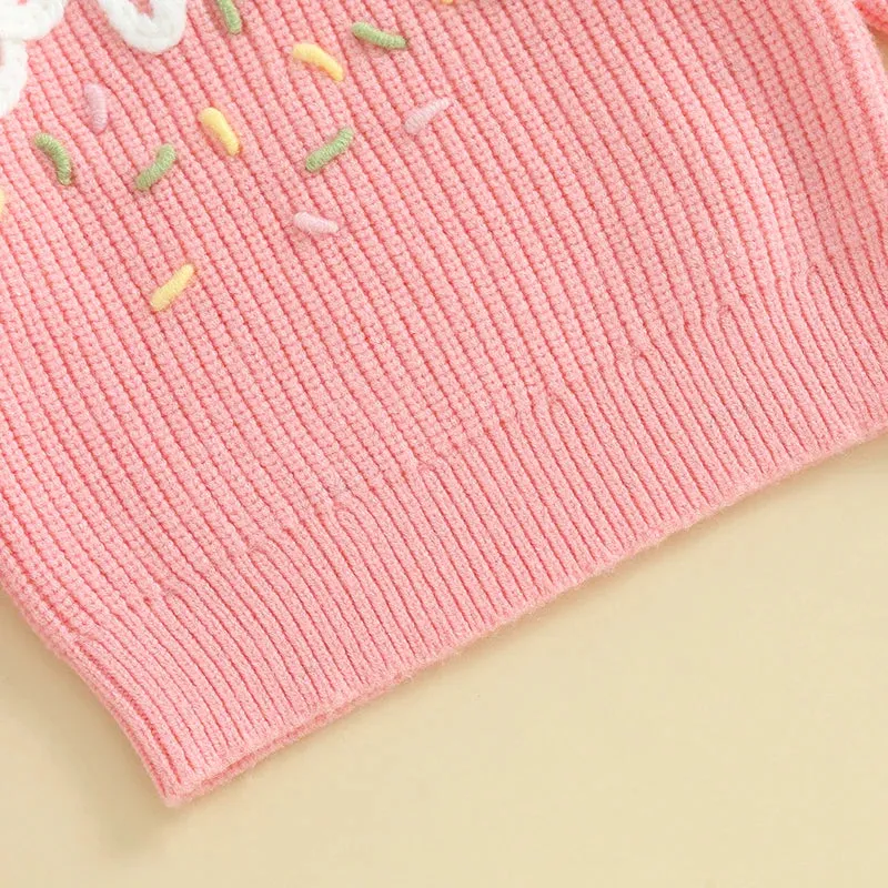 Baby Girls Deluxe Sweater - ONE - First Birthday Confetti