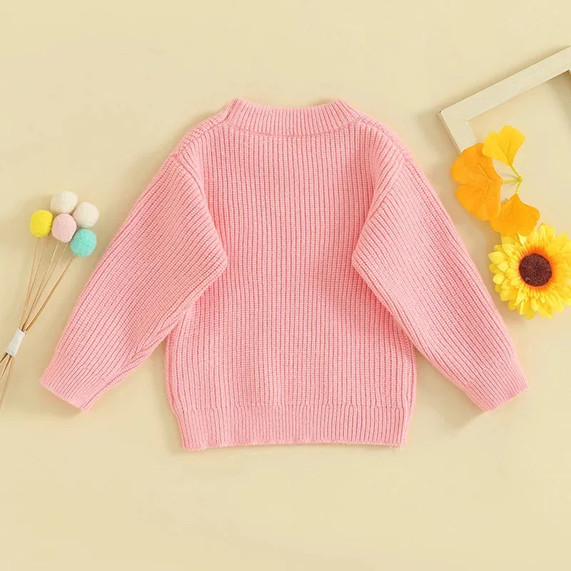 Baby Girls Deluxe Sweater - ONE - First Birthday Confetti