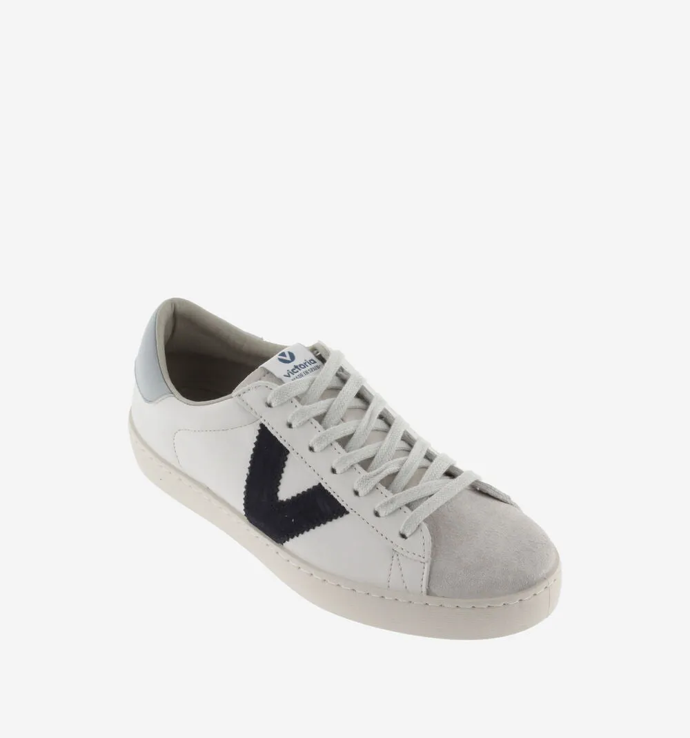 Berlin leather and split leather sneaker