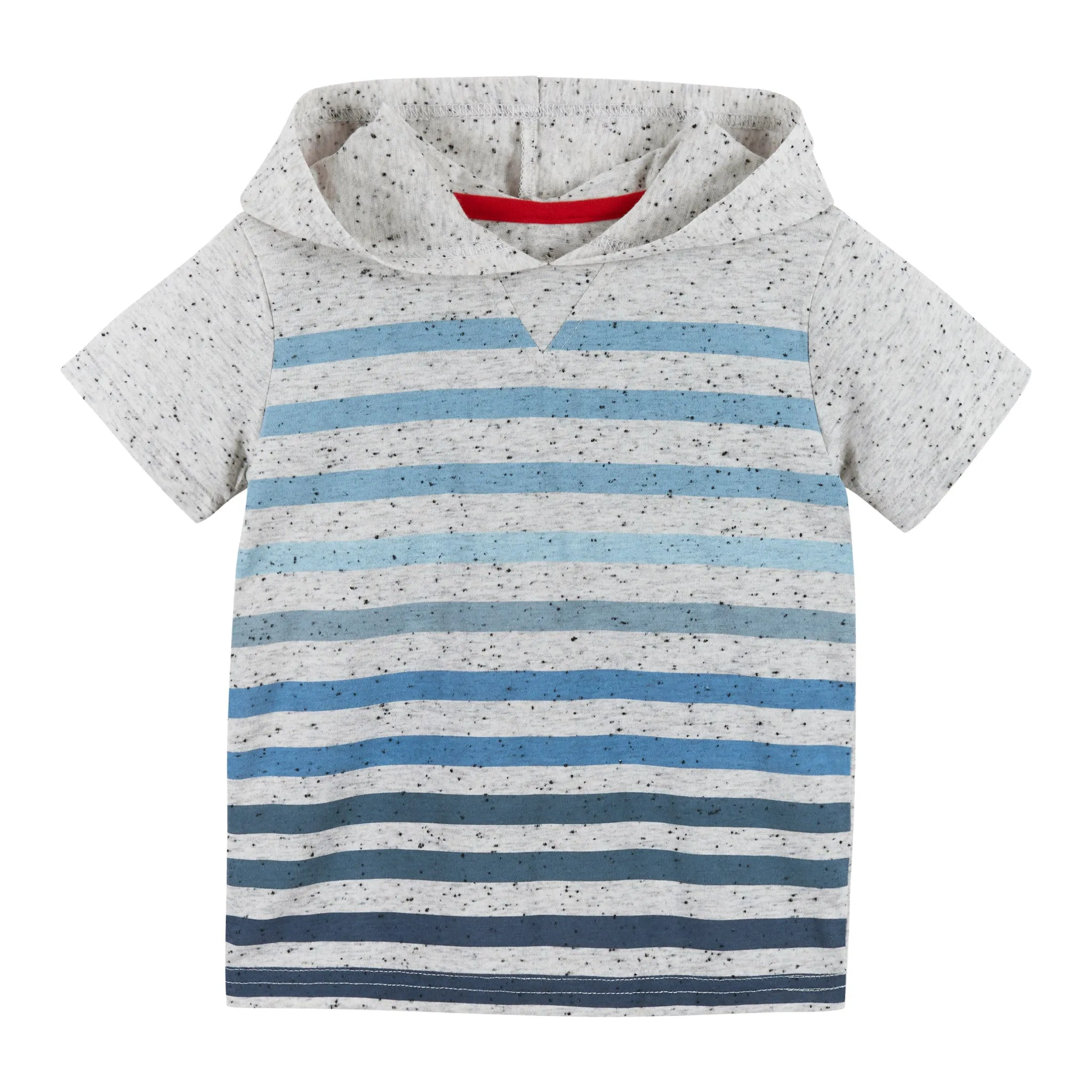 Boys Striped Hooded Tee