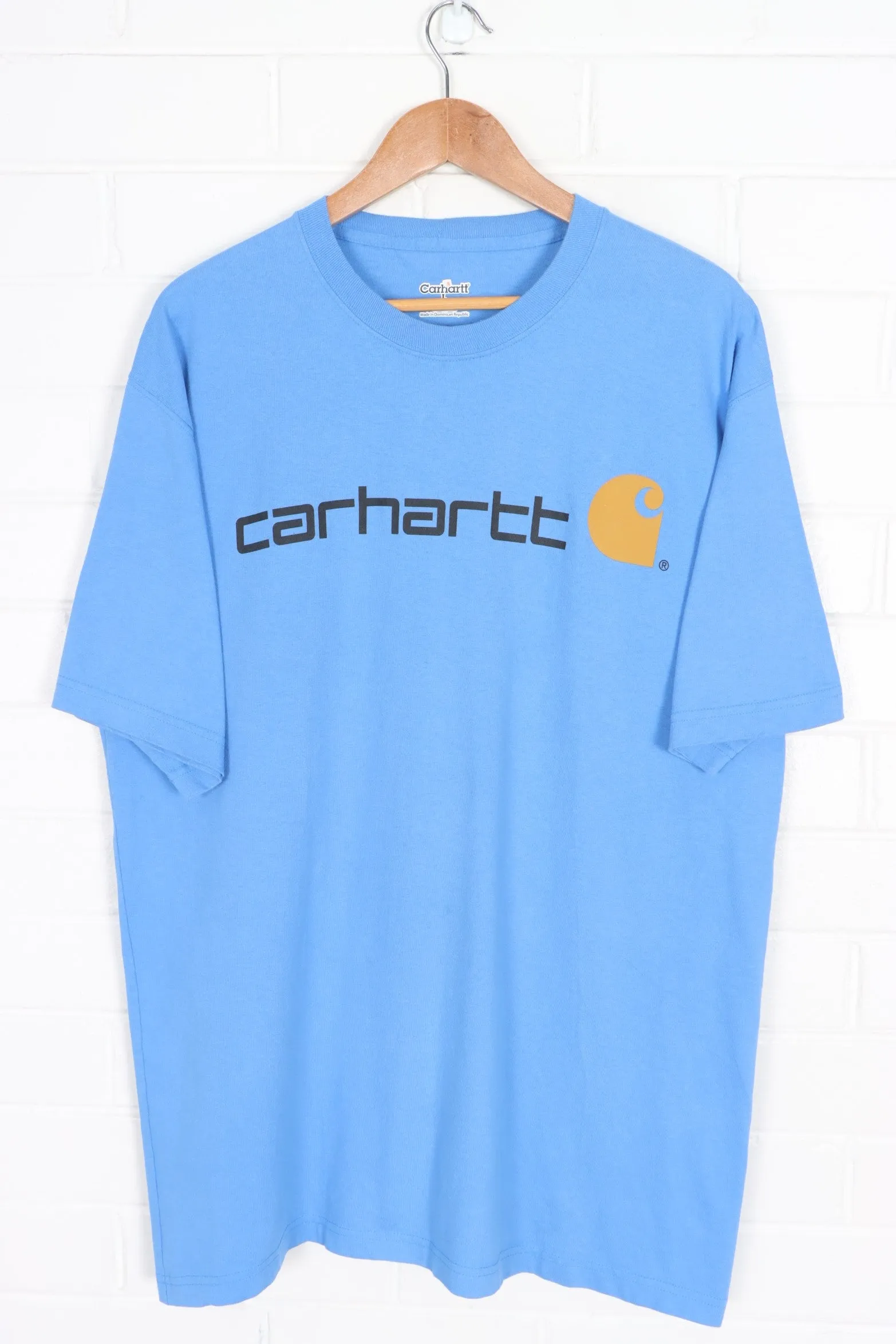 CARHARTT Big Logo Blue Tall T-Shirt (L)