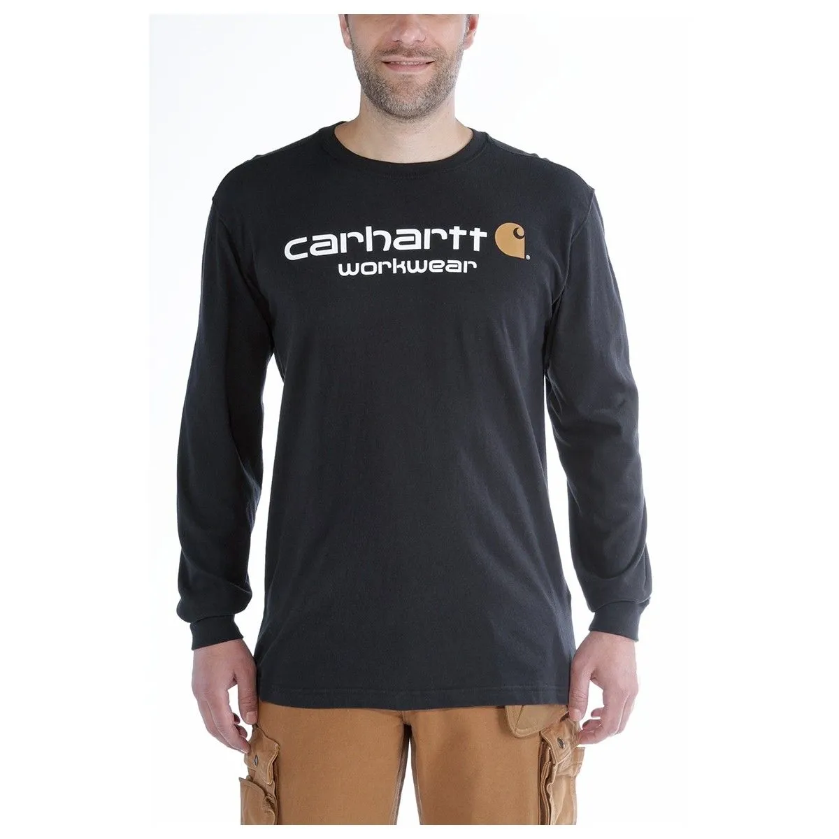 Carhartt&#x20;102564&#x20;Core&#x20;Logo&#x20;T-Shirt&#x20;l&#x2F;m&#x20;-&#x20;Black