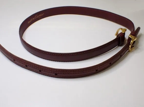 CARTIER Must de Cartier burgundy red belt