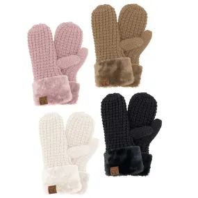 C.C Waffle Knit Mittens