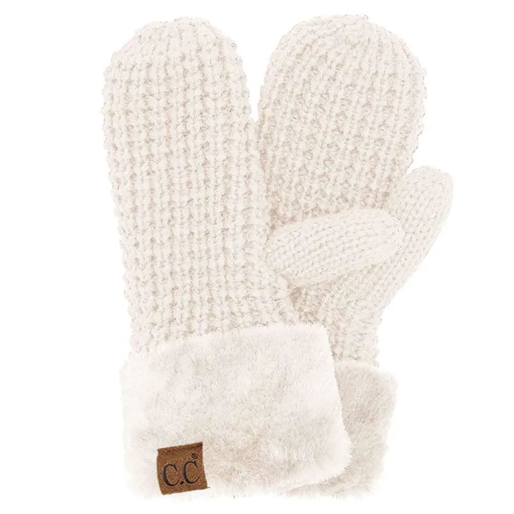 C.C Waffle Knit Mittens