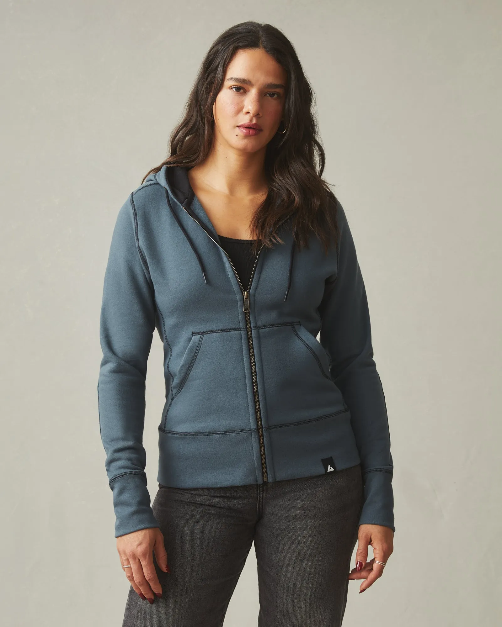 Classic Full Zip Tonal Blocked - Vintage Indigo