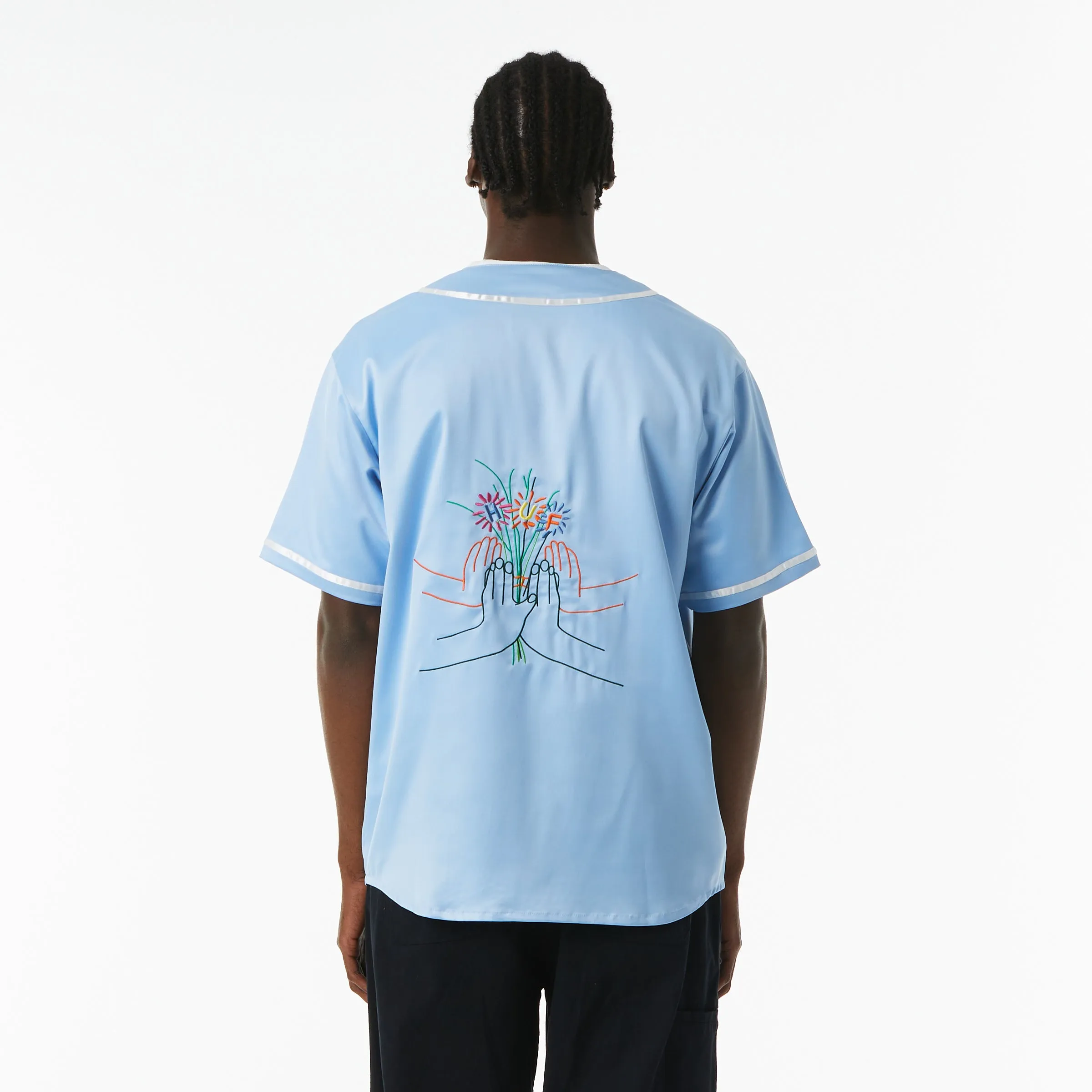 Community Hand Baseball Jersey (Sky)