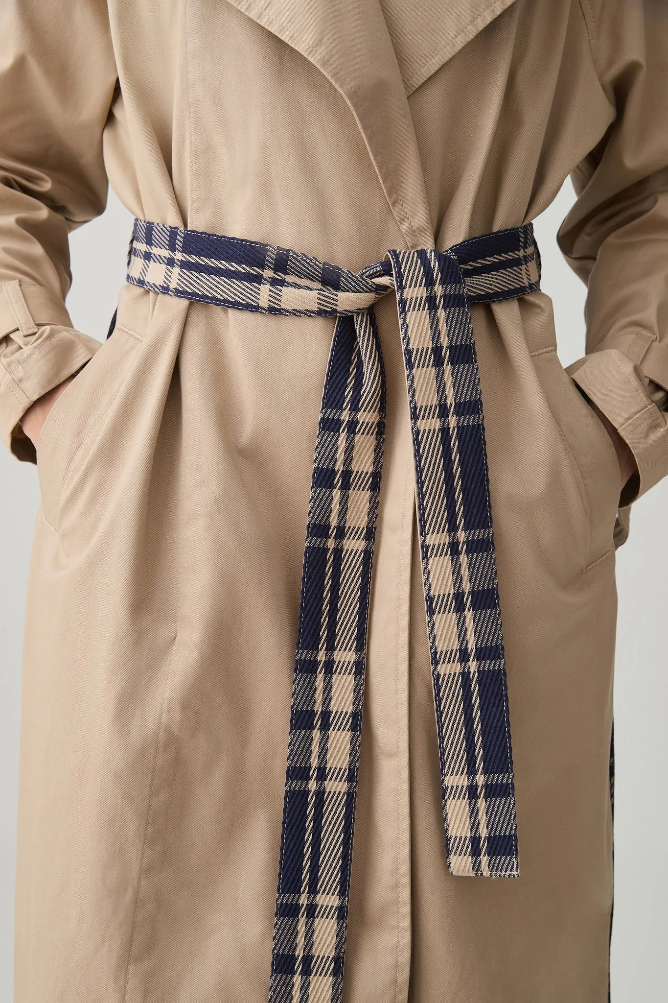 Contrast Belted Trench 703