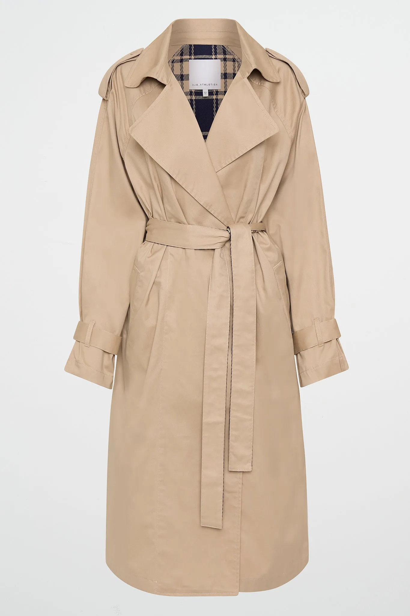 Contrast Belted Trench 703