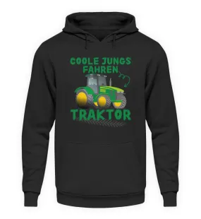 Coole Jungs fahren Traktor  - Unisex Kapuzenpullover Hoodie