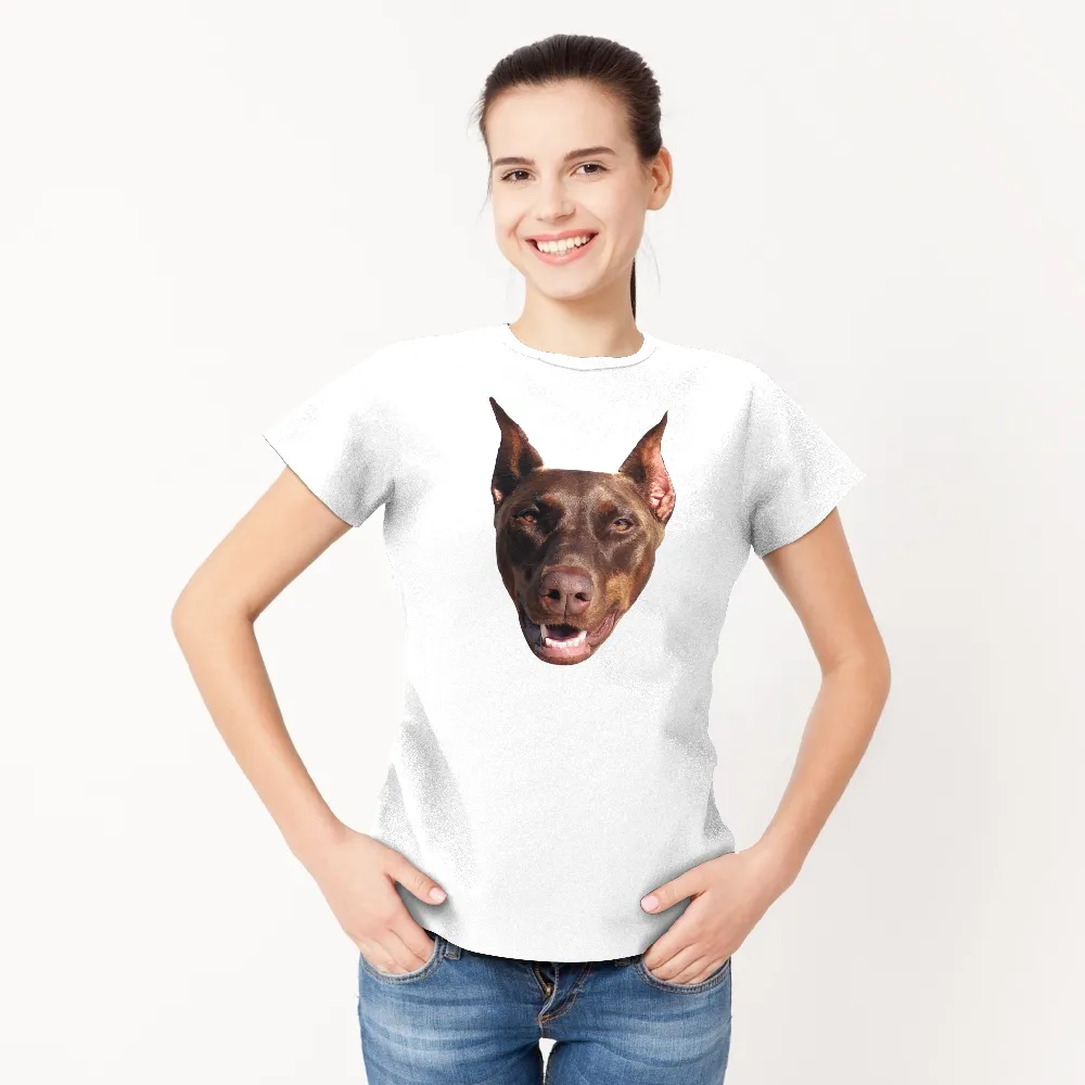 Custom Face Funny Dog T-shirt Pet