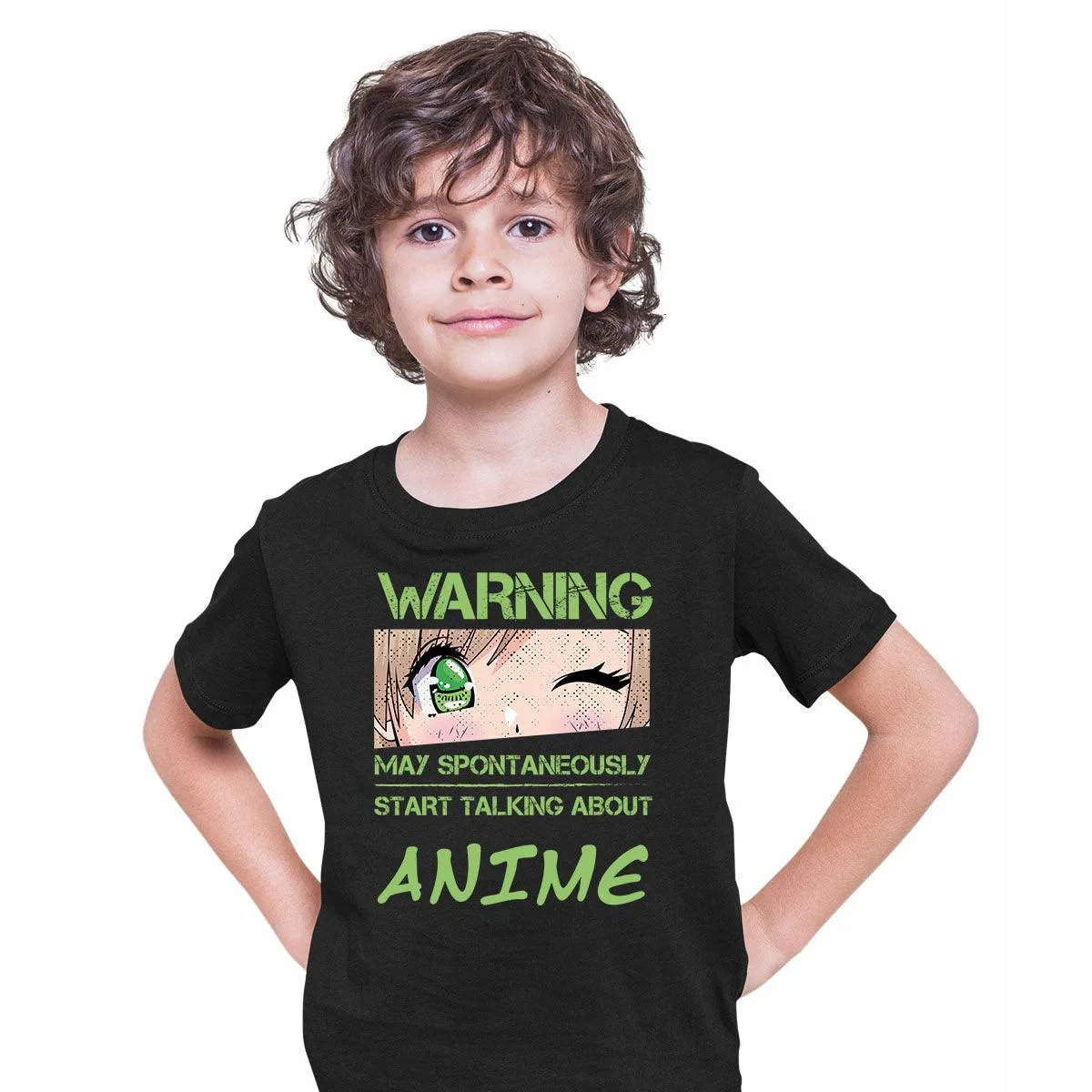 Cutie Japanese Manga Anime T-shirt Black  Grey White Tee 6 T-shirt for Kids