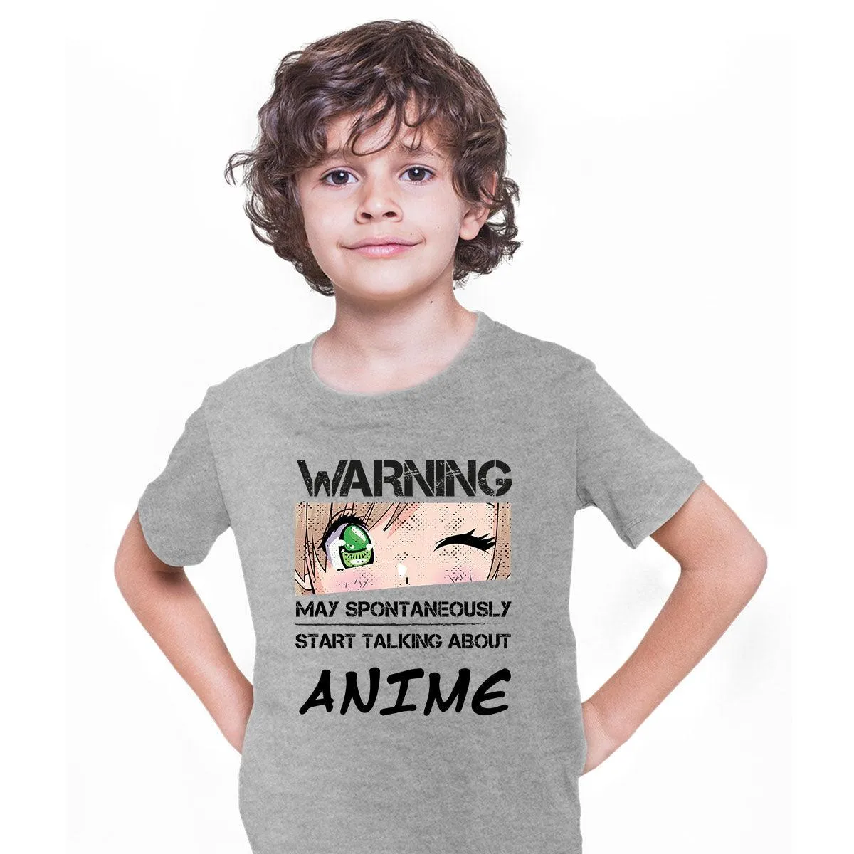 Cutie Japanese Manga Anime T-shirt Black  Grey White Tee 6 T-shirt for Kids