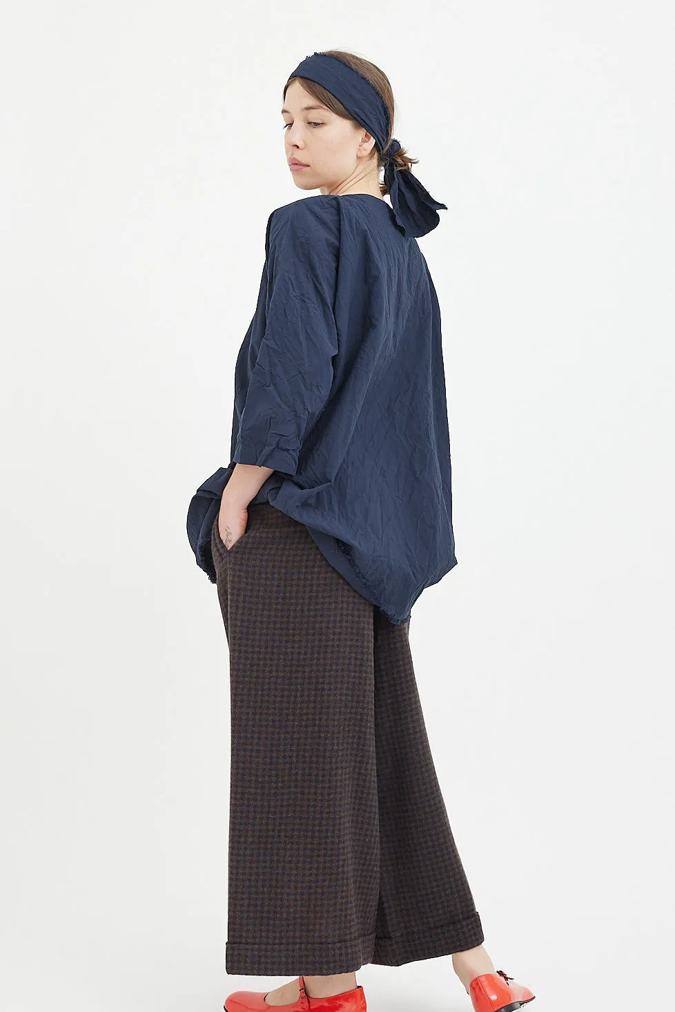 Daniela Gregis - Shirt Square Selvedge Bottom - Blue