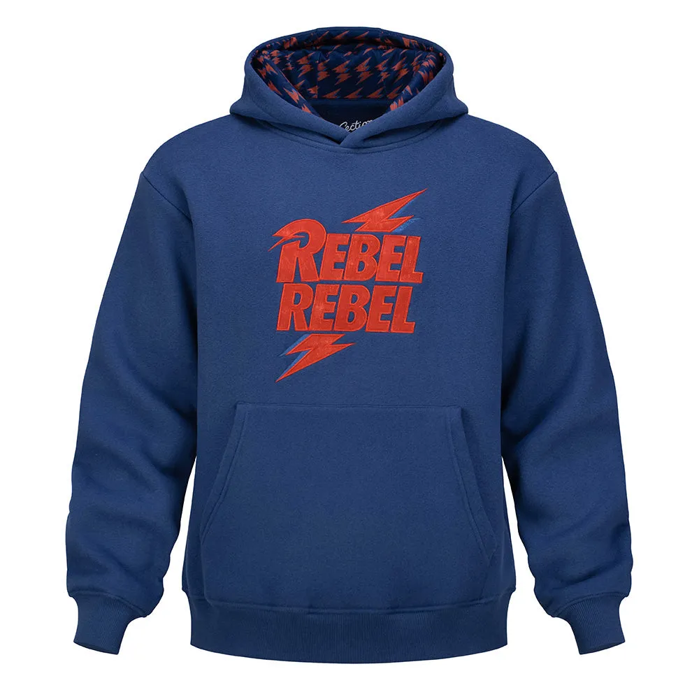 David Bowie Pullover Hoodie Navy Rebel Rebel