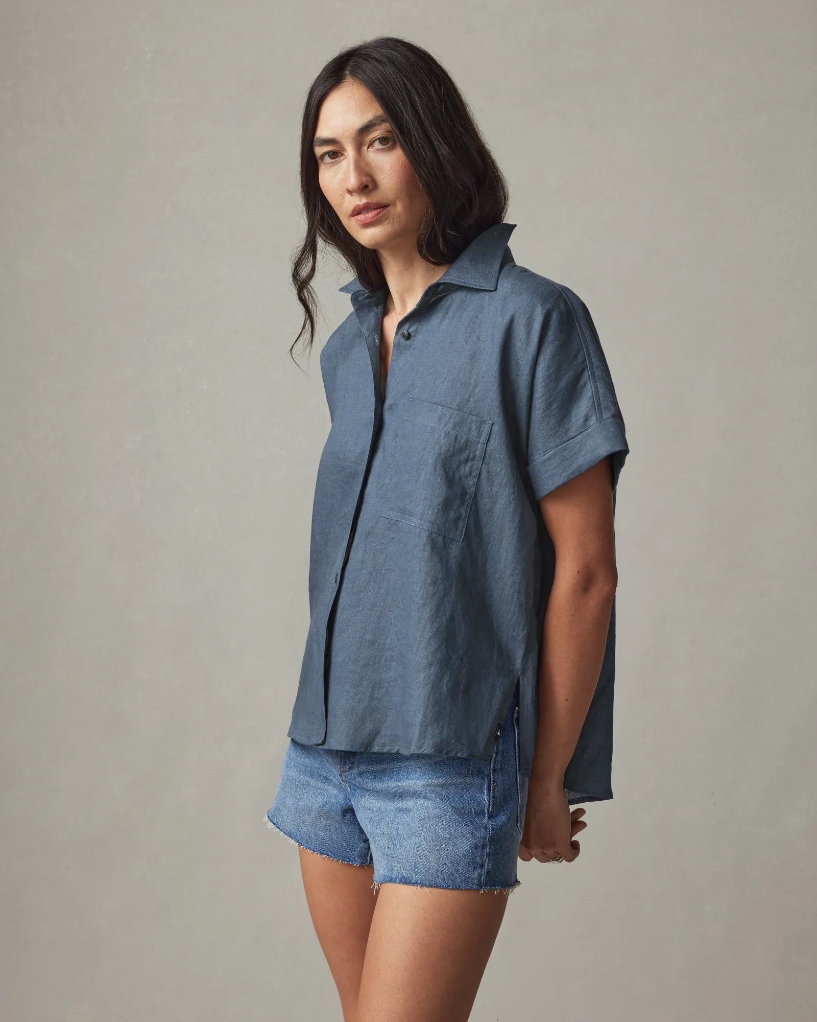 Easy Linen Shirt - Vintage Indigo