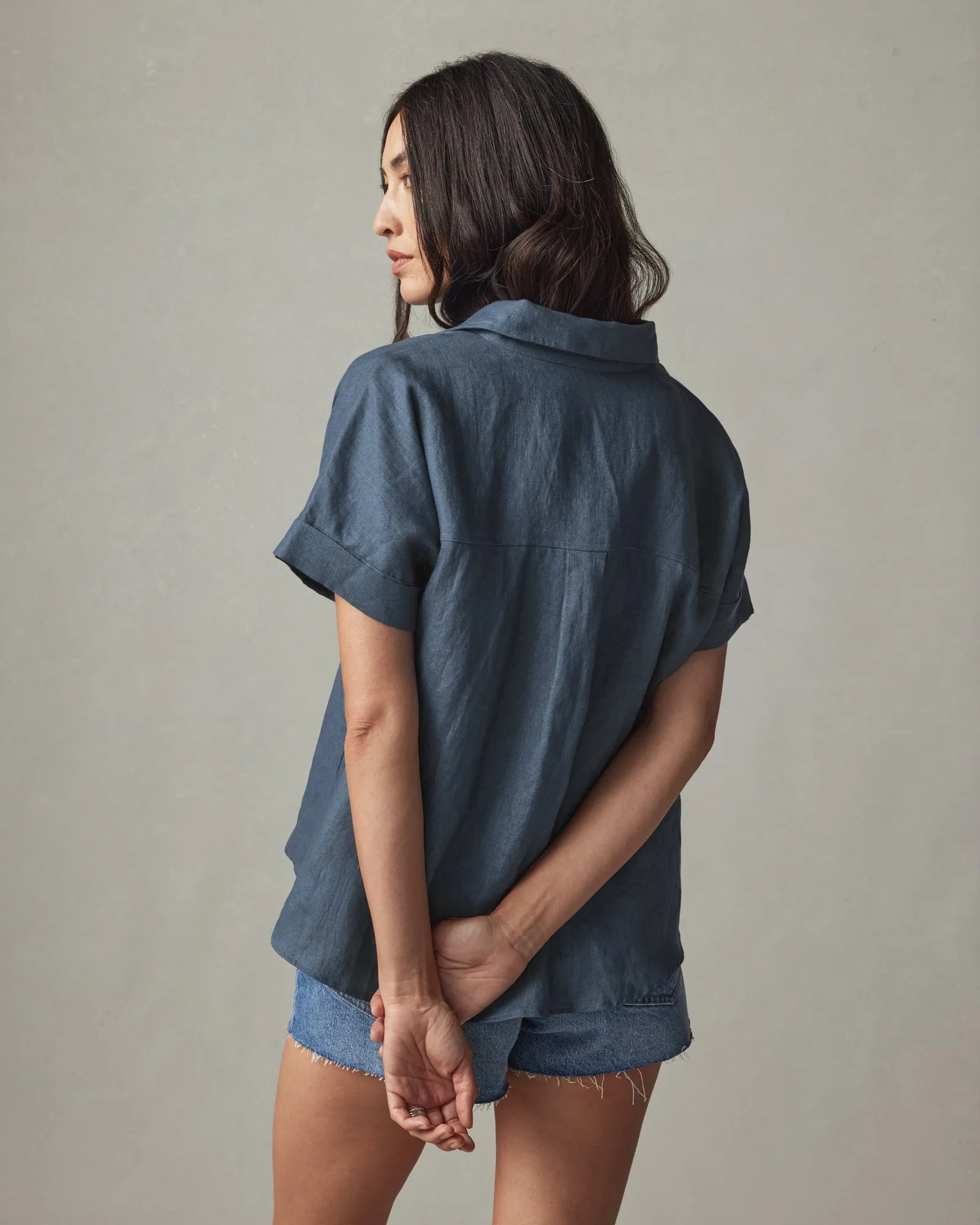 Easy Linen Shirt - Vintage Indigo