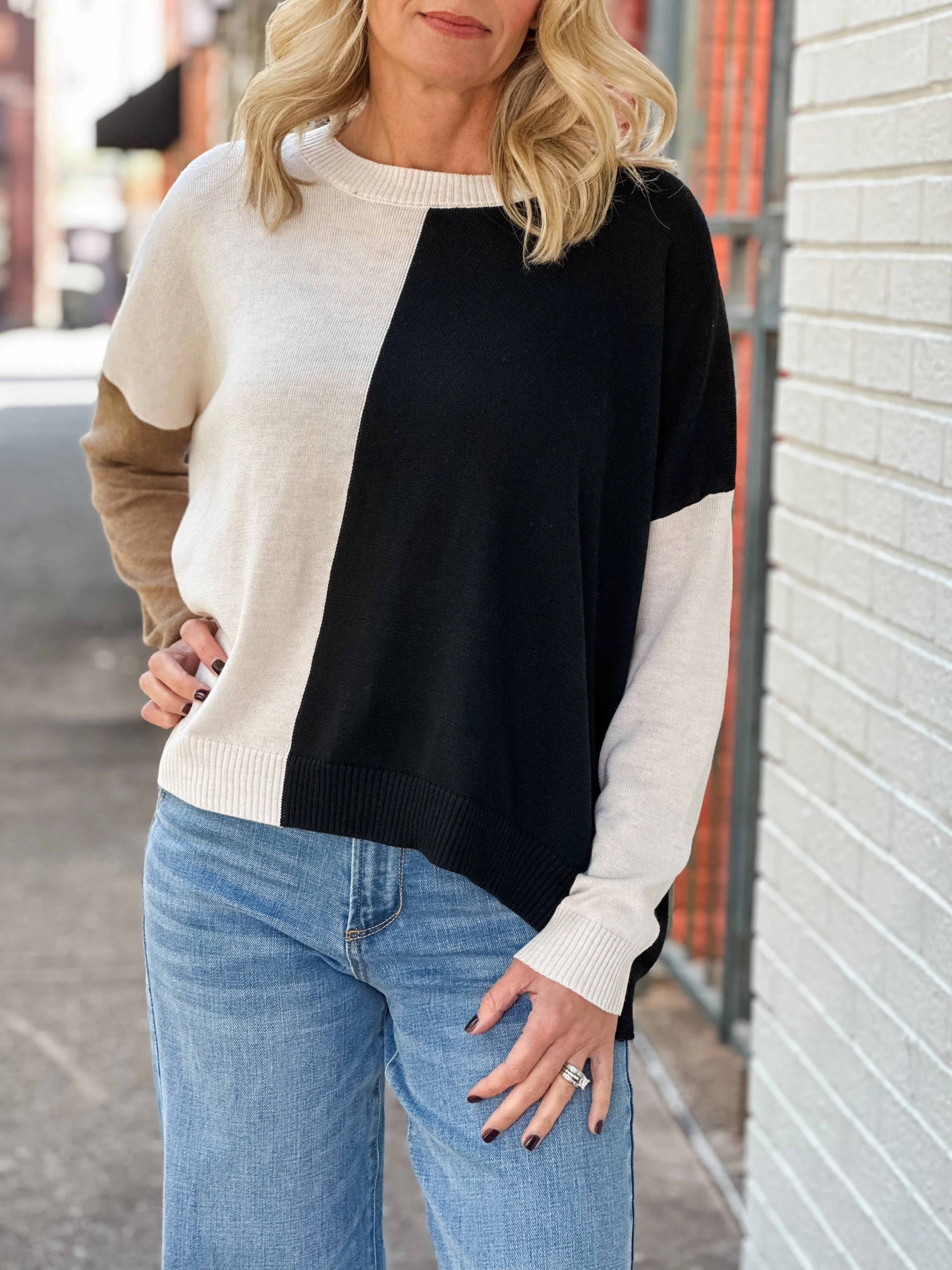 Casual Everyday Colorblock Sweater