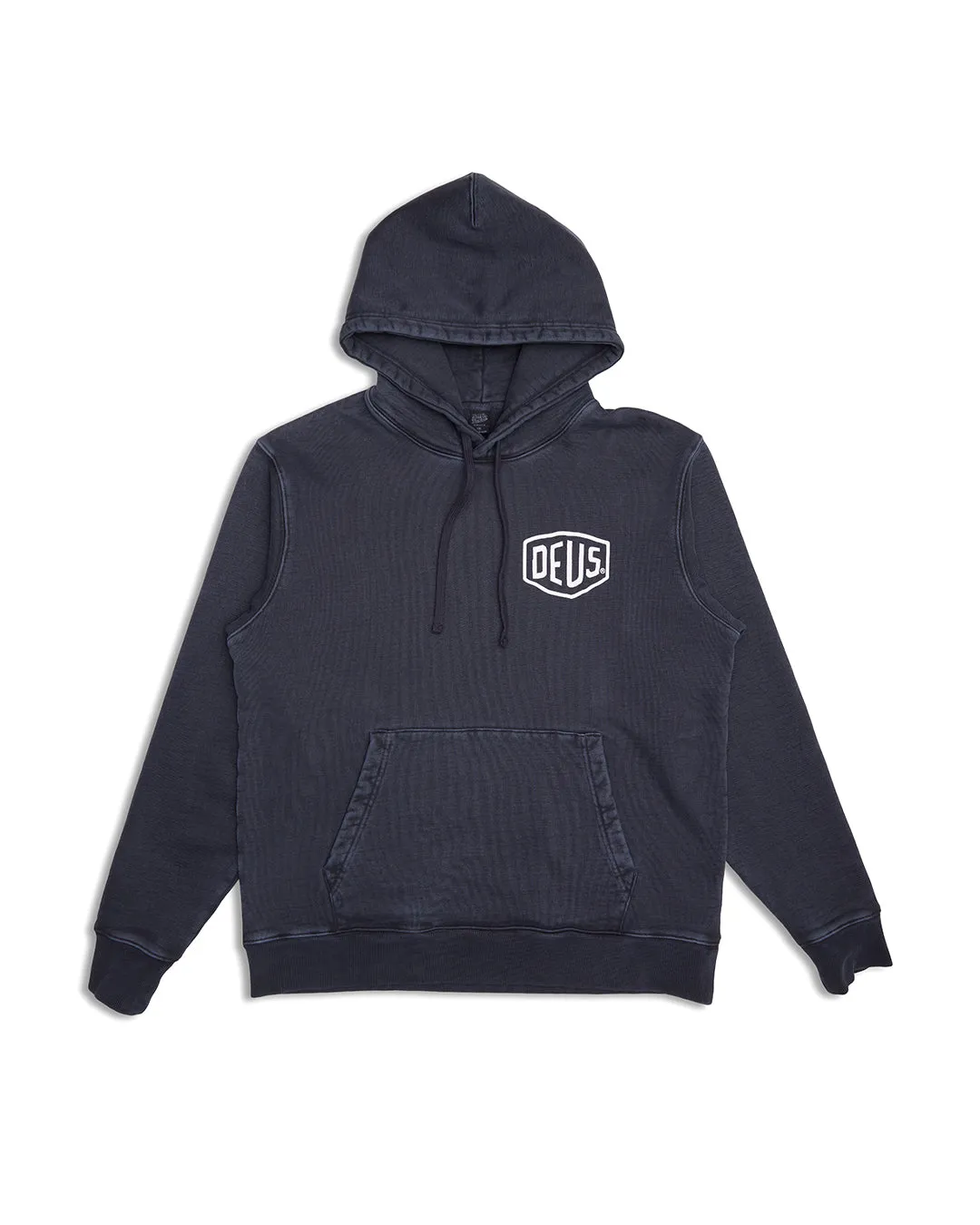 Garment Dyed Shield Hoodie - Anthracite