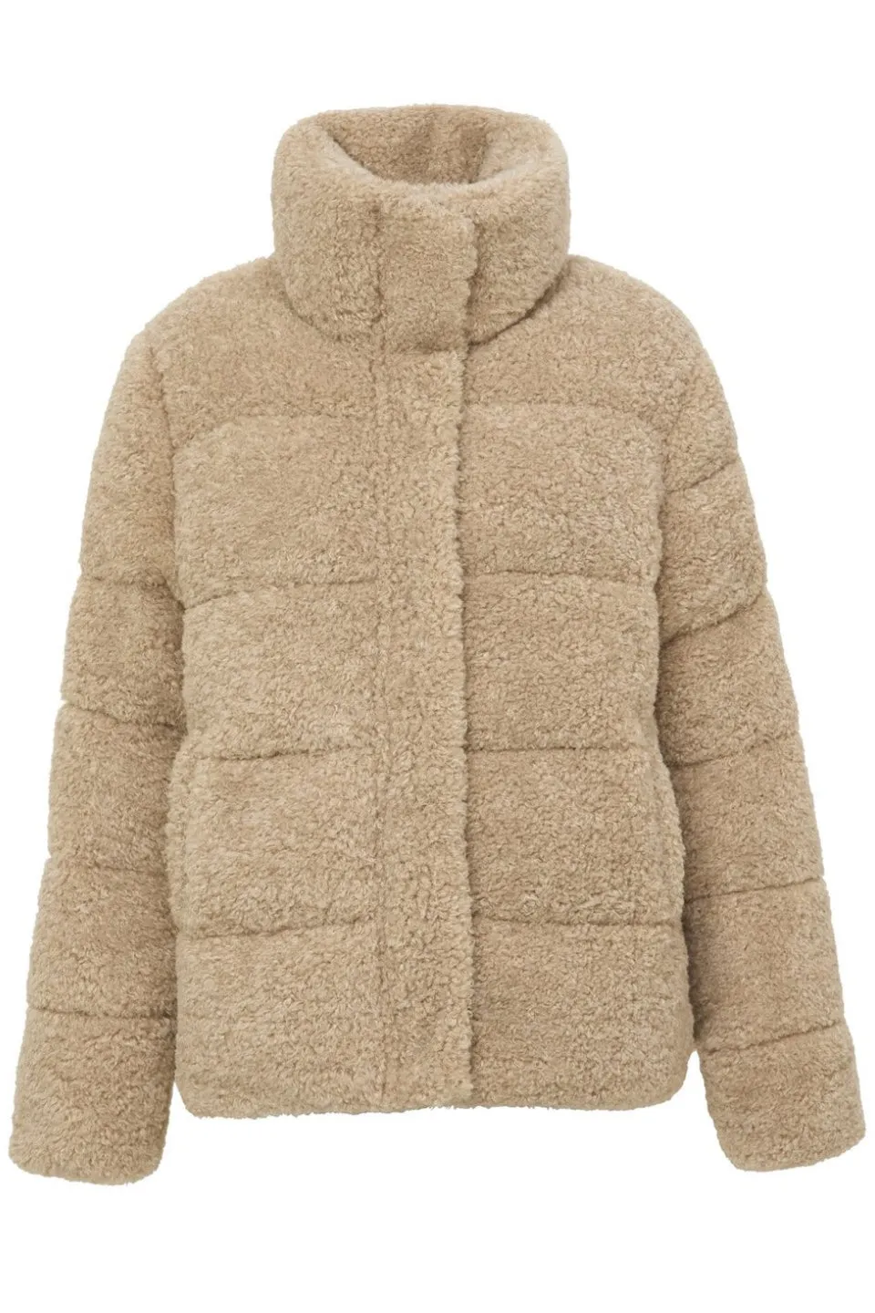 Golden Years Biscotti Sherpa Puffer Jacket