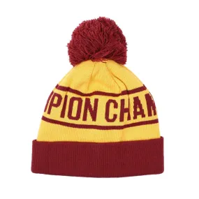 Gorro Champion With Cuff And Pom Bordó Amarillo