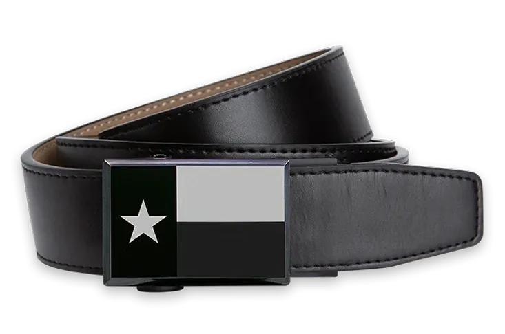 Heritage Texas Flag, Black 1 3/8 Strap, Golf Belt