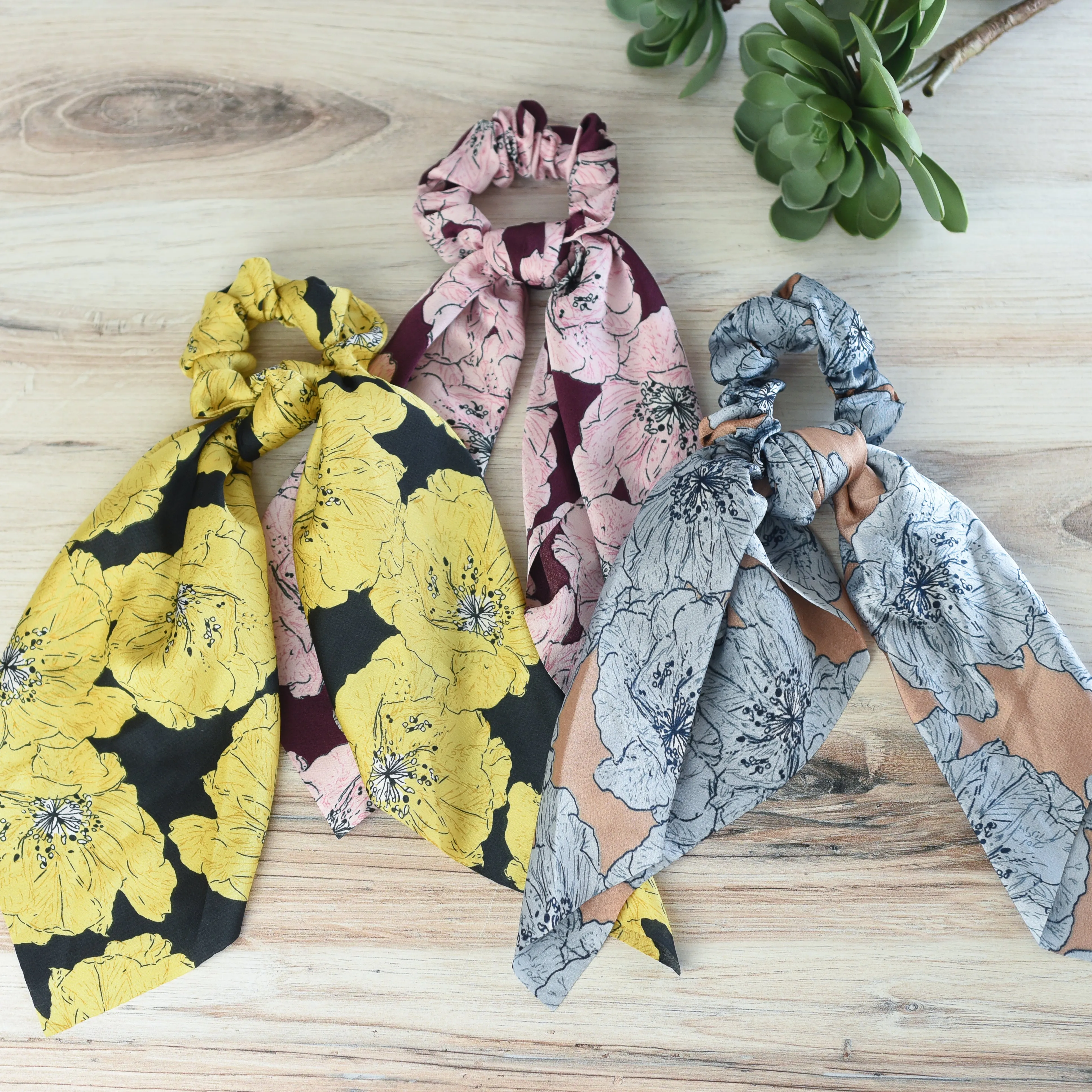 Hibiscus Flower Hair Scarf