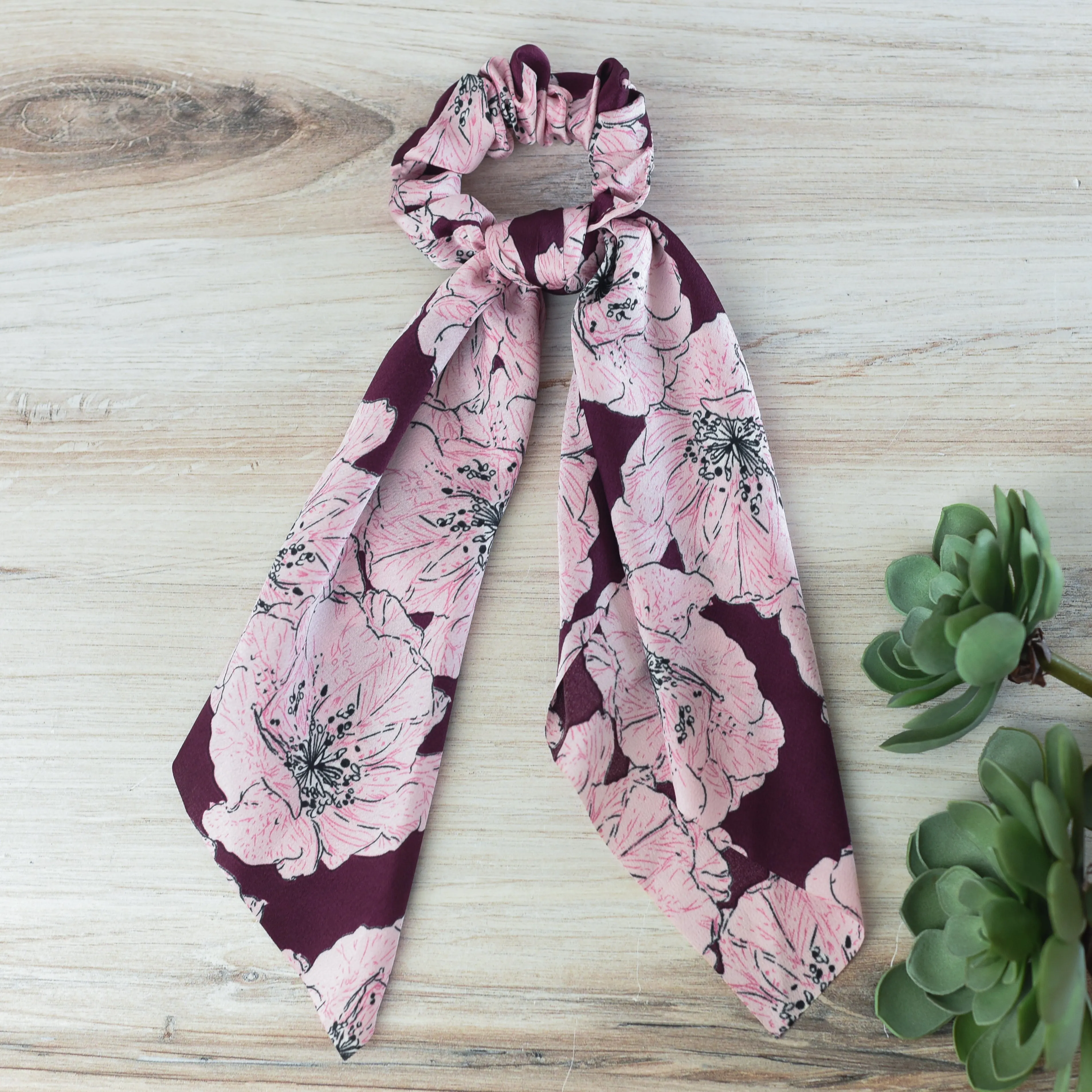 Hibiscus Flower Hair Scarf