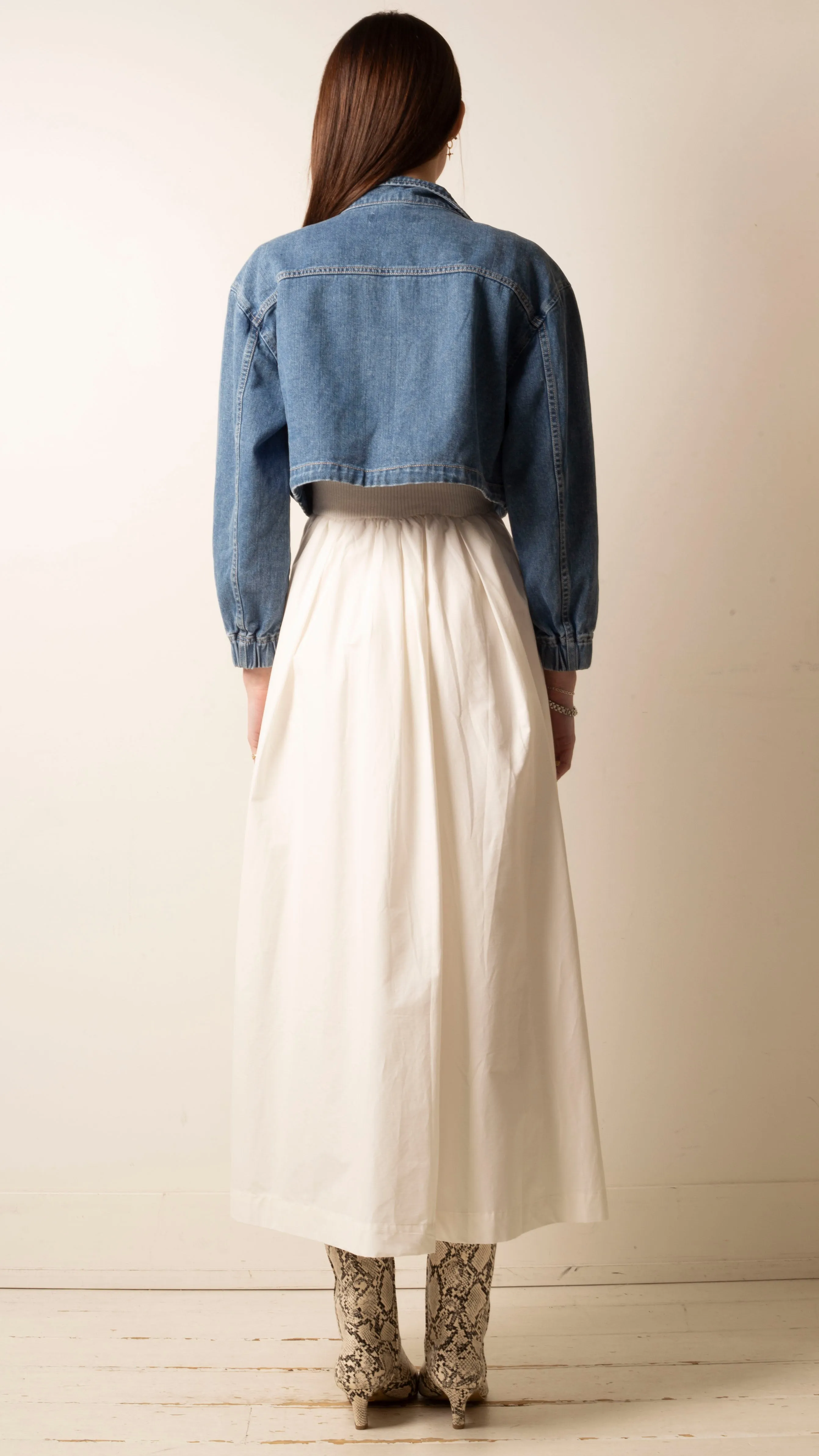 Julia Cropped Jacket - Blue