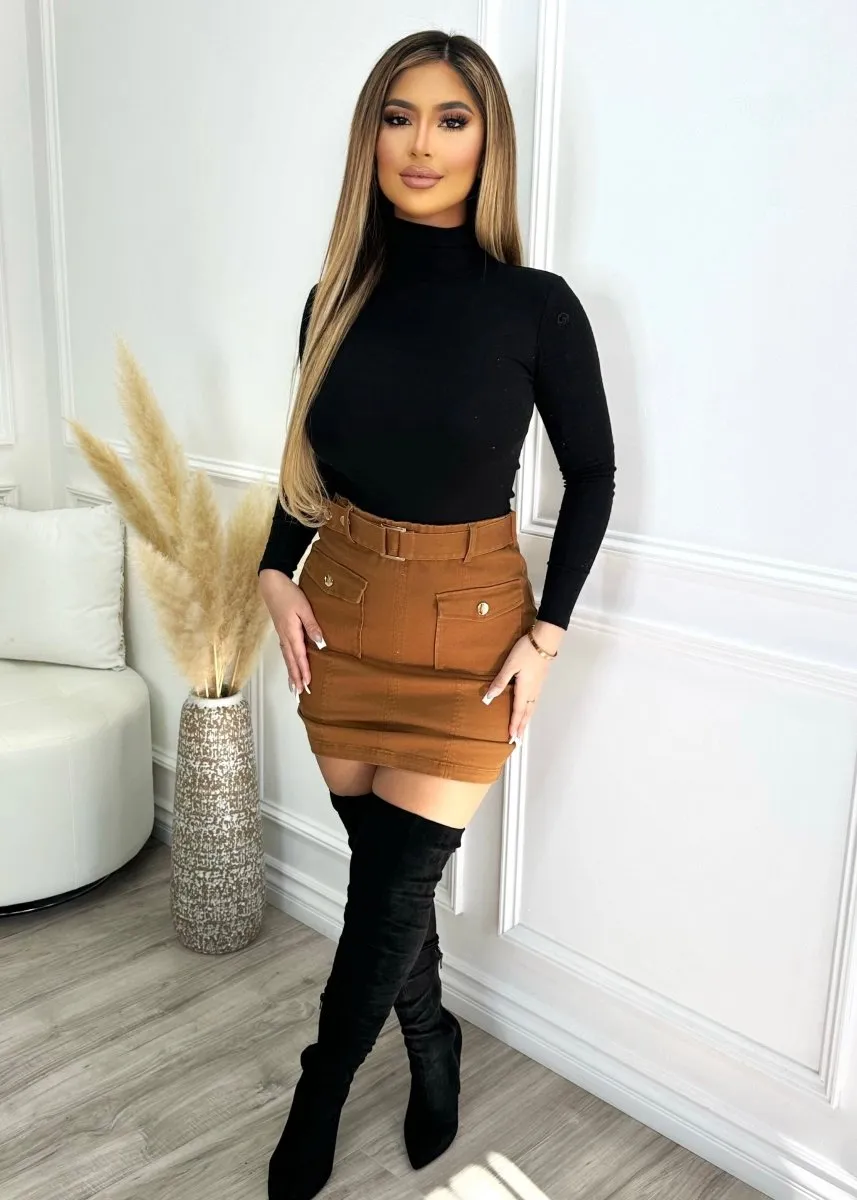 Just Like That Skirt Mocha