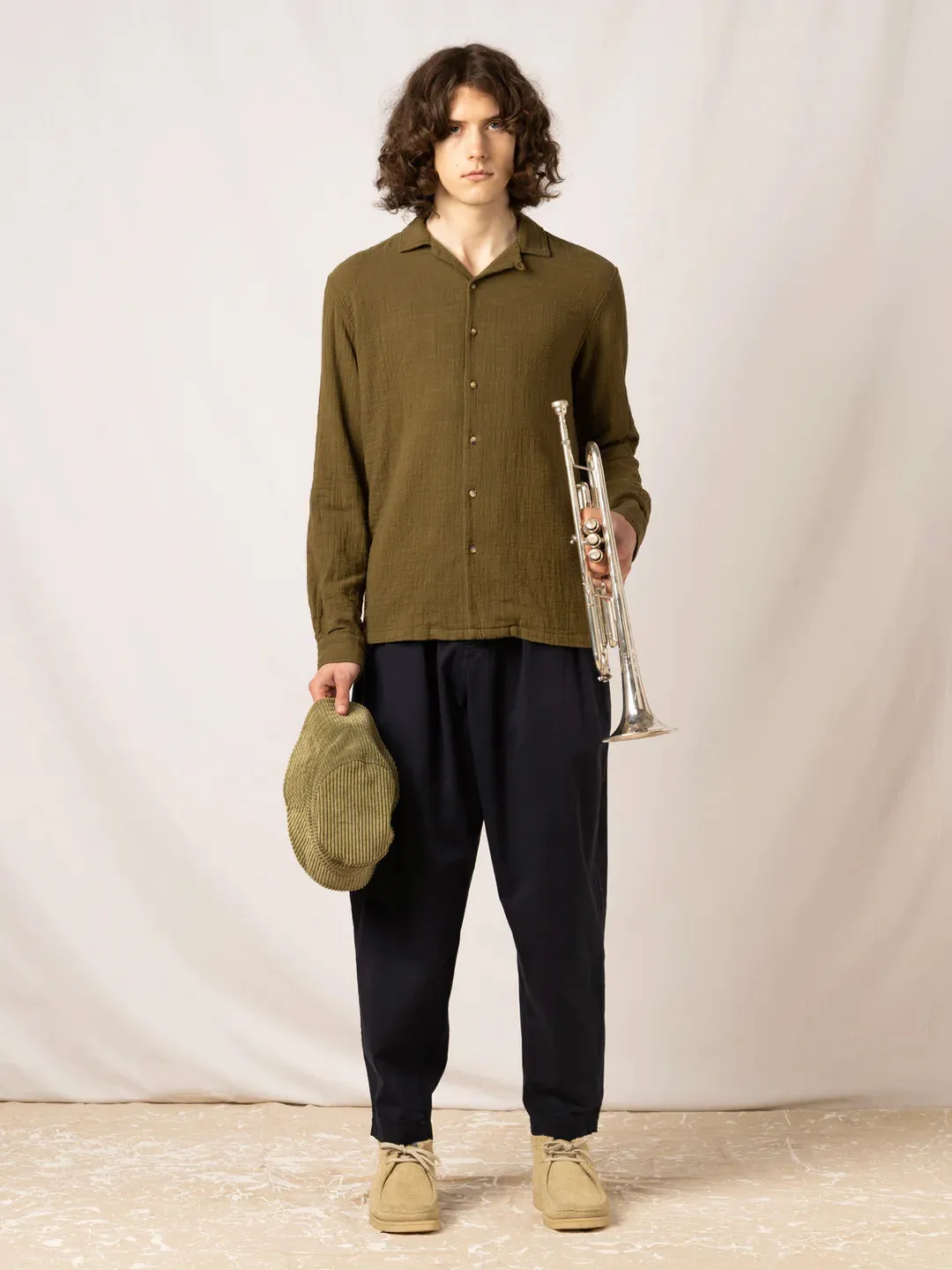 KESTIN Tain Shirt Seaweed Olive