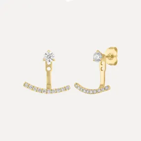 Lab-Grown Diamond Curved Bar Earring Jacket