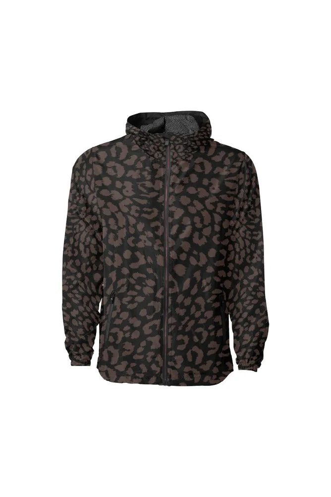 Leopard Brown All Over Print Windbreaker for Men