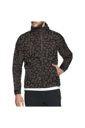 Leopard Brown All Over Print Windbreaker for Men