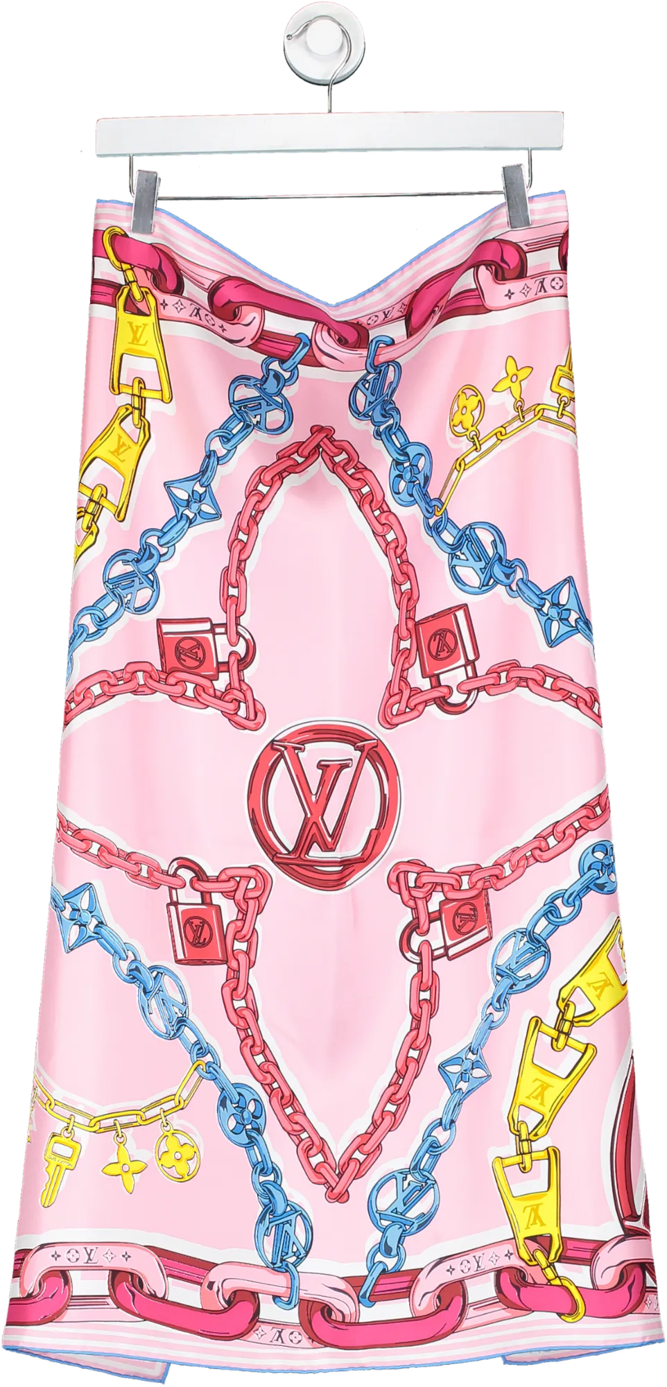 Louis Vuitton Pink / Multi Bejewelled Square 90x90cm Silk Scarf