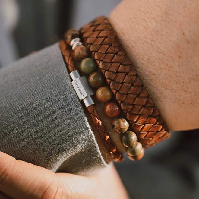 Luke Landon Nappa Leather Bracelet Peanut