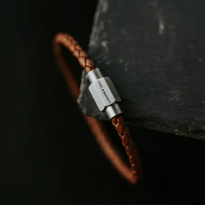 Luke Landon Nappa Leather Bracelet Peanut