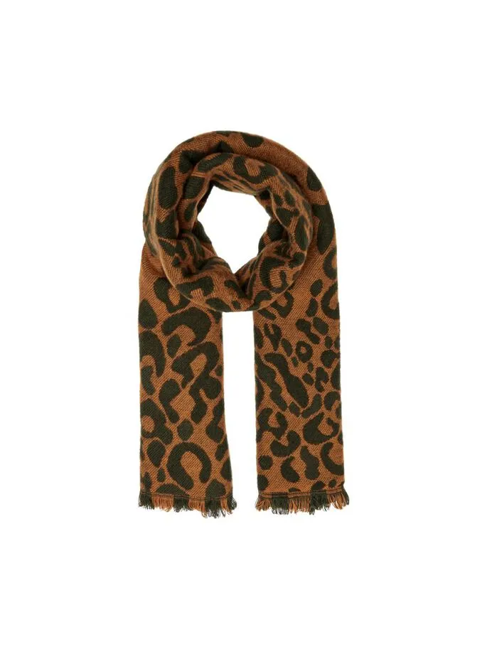 Mila Leopard Print Woven Scarf